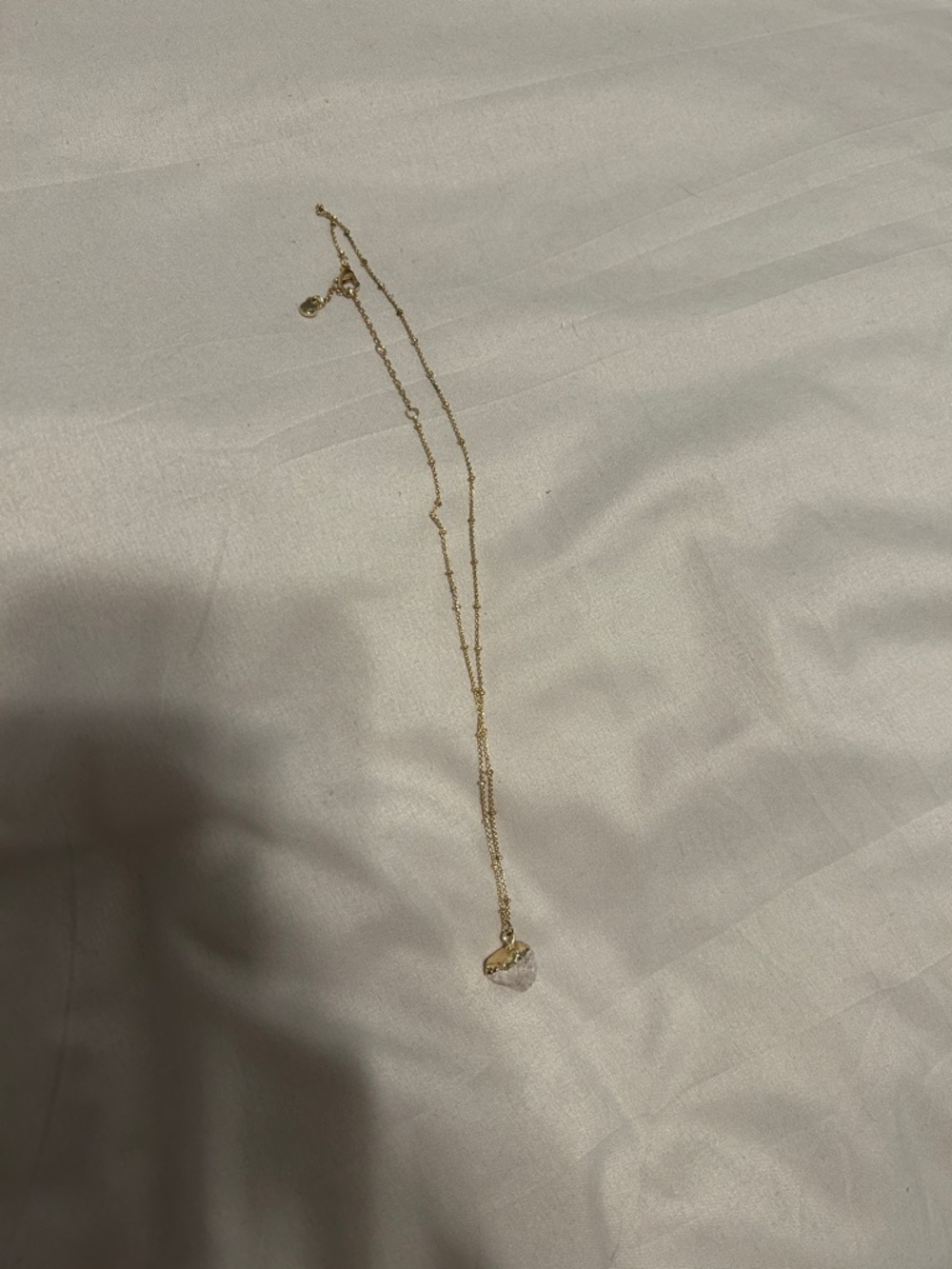 Delicate Gold Crystal Pendant Necklace - Women Jewelry
